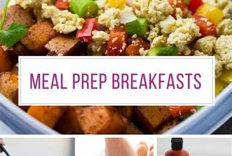 "Overnight oats with fresh berries in a mason jar – a perfect meal prep breakfast" "Healthy chia oatmeal breakfast with fruit and cinnamon" "Easy meal prep breakfast jars ready in the fridge" "Ingredients for a quick meal prep breakfast: oats, almond milk, chia seeds, and fruits" "Batch-prepped breakfast containers for the week"