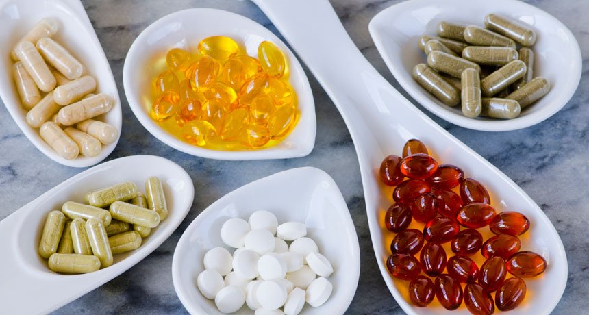 - "Overflowing supplement bottles representing excessive intake" - "Medical professional reviewing supplement regimen with patient" - "Blood test vials showing importance of monitoring nutrient levels"